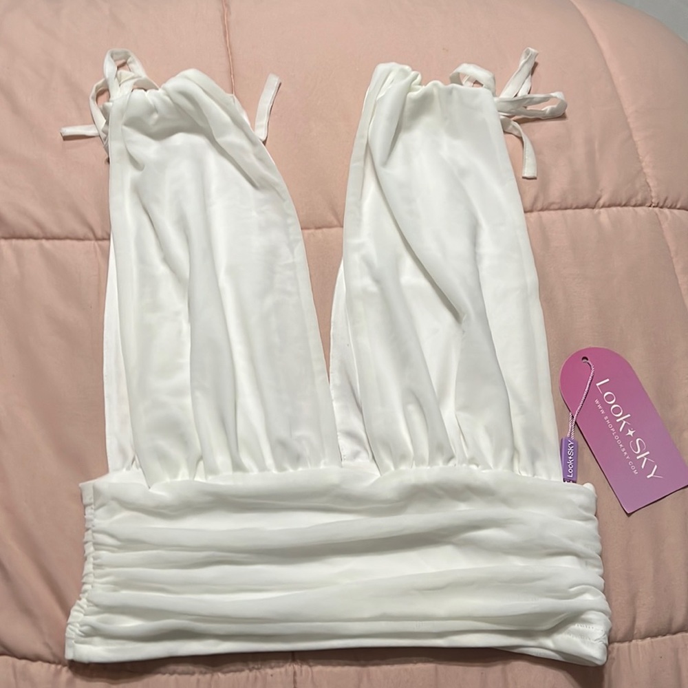 White crop top
